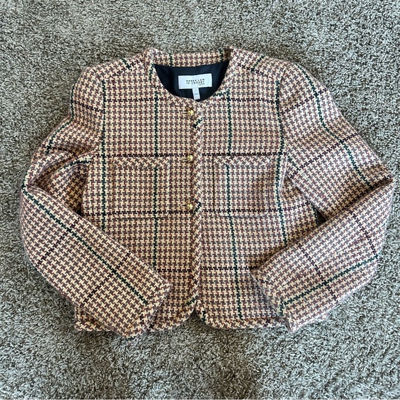 Derek Lam Pink Plaid Tweed Blazer - Picture 2 of 9